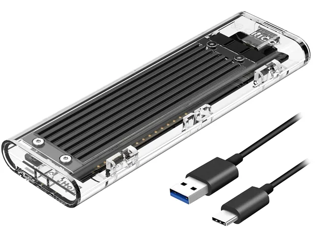 Orico Orico M.2 SATA B-Key SSD Enclosure USB3.1 Type-C 6Gbps Black Transparent — صورة المنتج