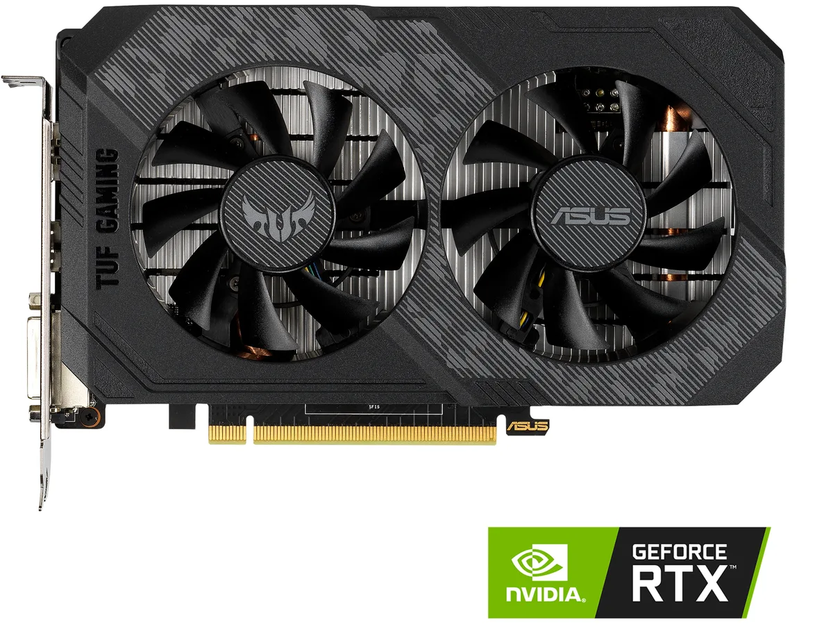 ASUS ASUS TUF-GTX1650-O4GD6-P- GeForce GTX 1650 4GB GDDR6 graphics card — product photo