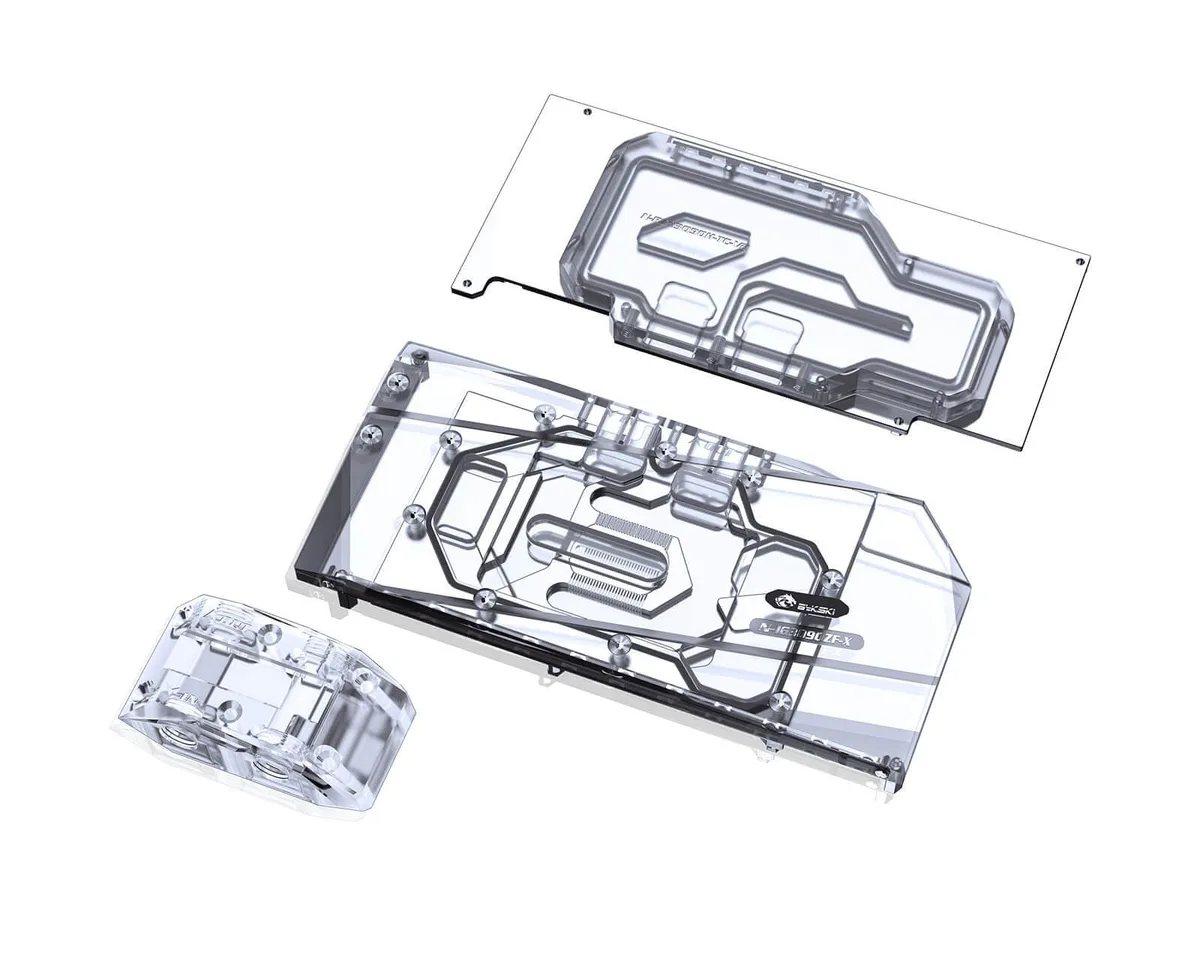 Bykski Bykski Full Coverage GPU Water Block with Active Backplate for Colorful iGame Battle-Axe RTX 3090 24G — product photo