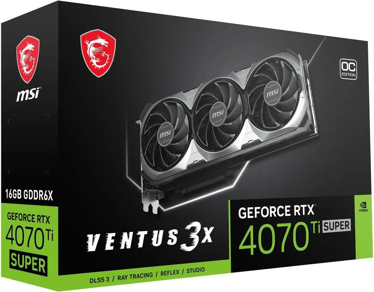 MSI MSI Ventus GeForce RTX 4070 Ti SUPER 16G VENTUS 3X graphics card — 商品写真