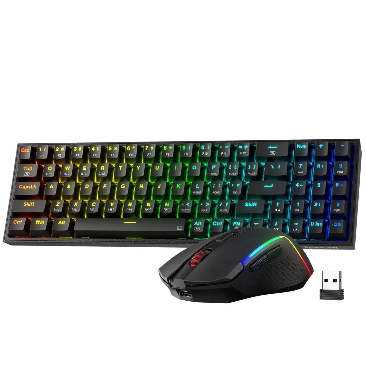 Redragon S136 Pollux 75% 78-Key Hot-Swap Keyboard & 7200 DPI Mouse Combo — termékfotó