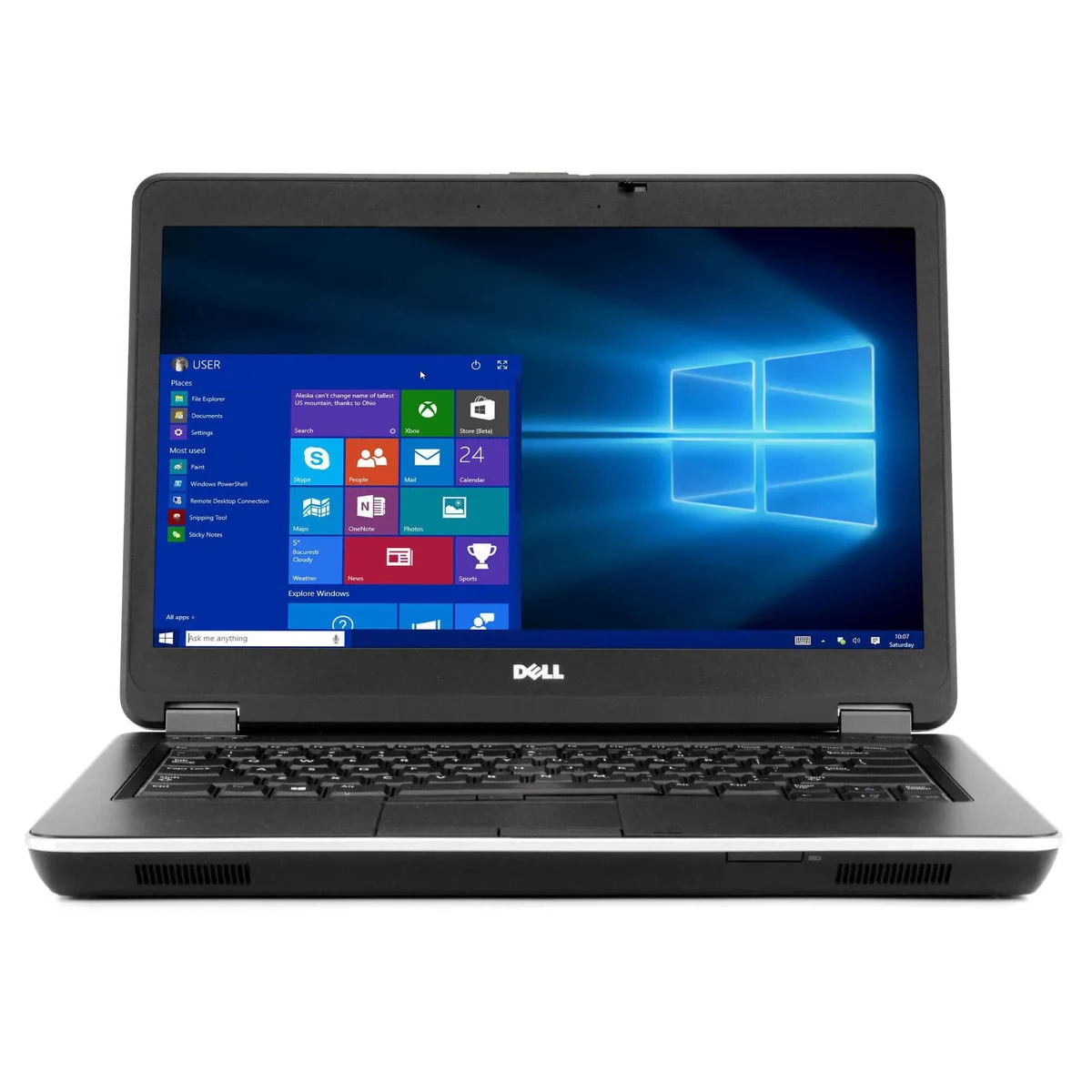 Black Dell Latitude E6440 laptop closed lid 14 inch screen
