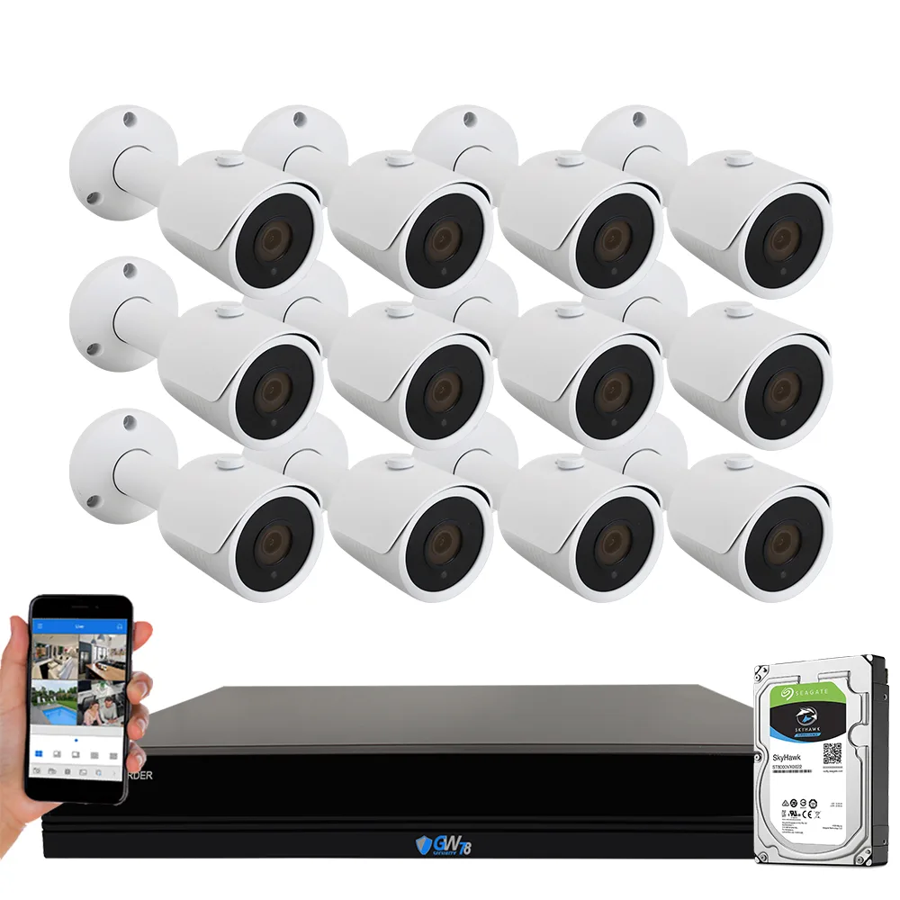 GW Security Inc. GW Security GW7888XVR 16 Channel 5MP DVR System 12 Cameras 4TB — product photo