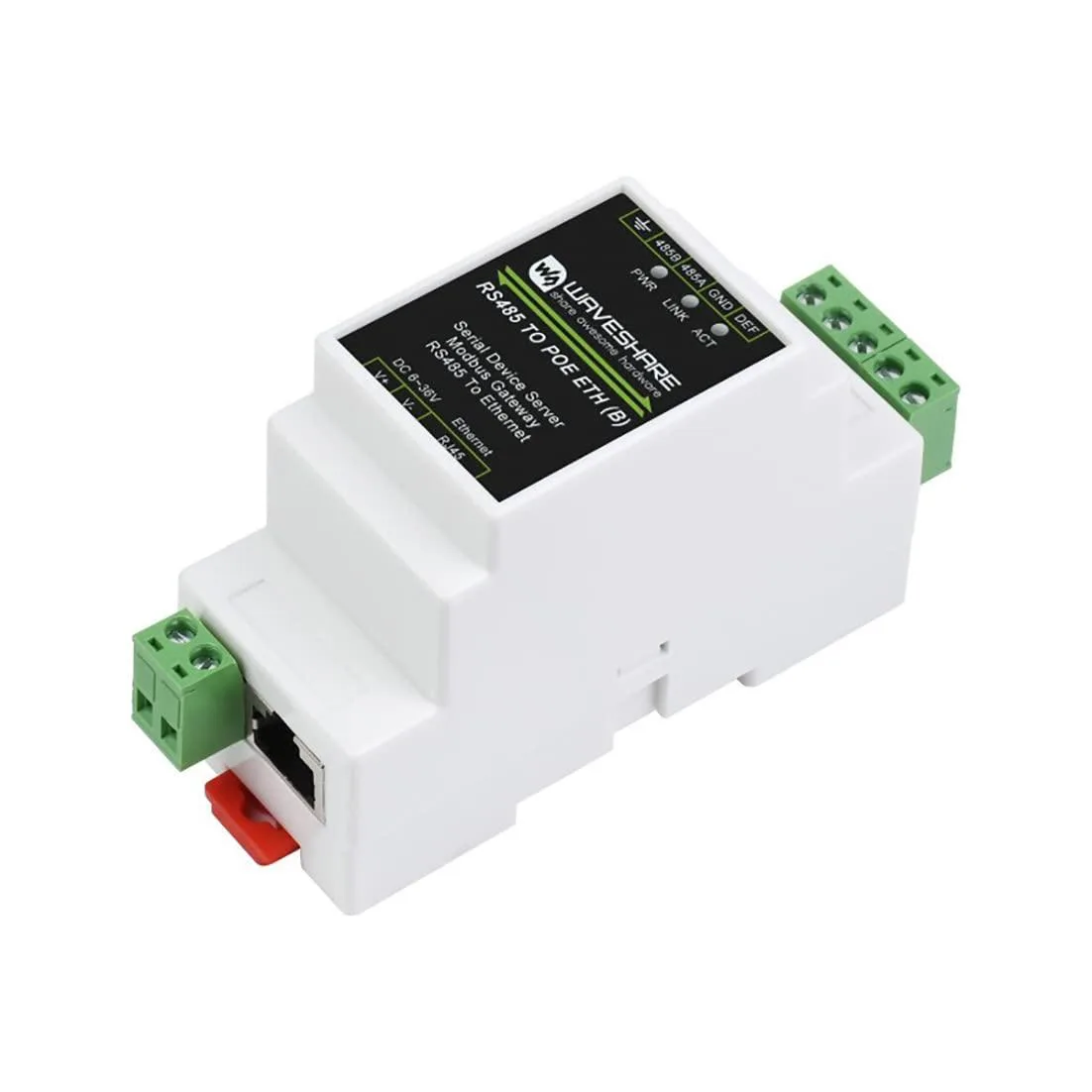 LORDWORLD LORDWORLD RS485 to RJ45 Ethernet Serial Server PoE Rail-Mount Development Board — termékfotó