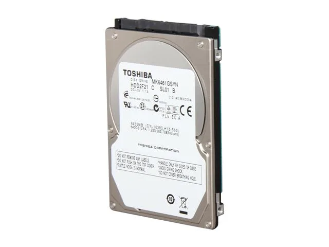 Toshiba Toshiba MK6461GSYN 640GB 7200 RPM 16MB Cache SATA 3.0Gb/s 2.5" laptop hard drive — 商品写真