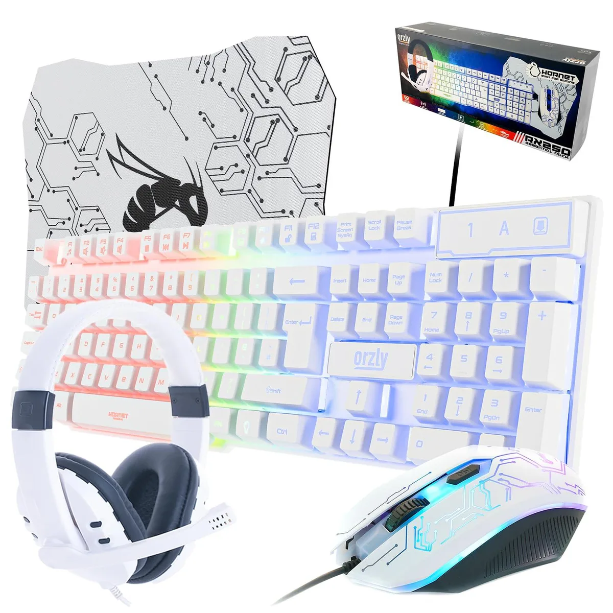 Redragon RX250 4-in-1 Gaming Bundle White Edition — 商品写真