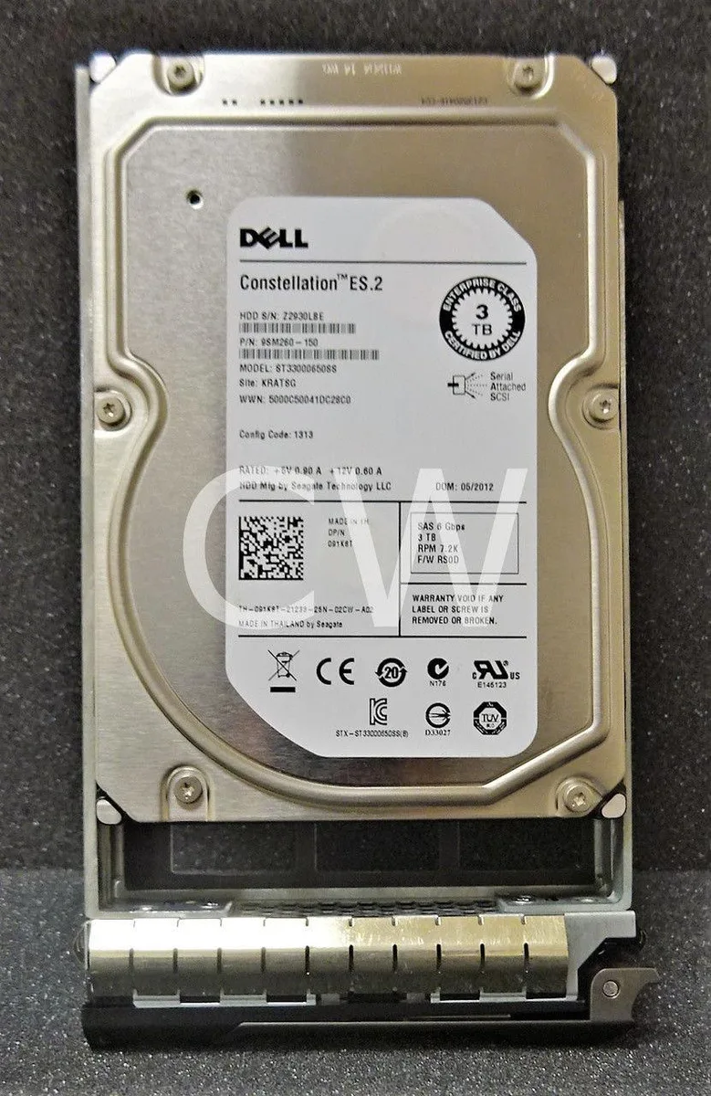 DELL DELL ST33000650SS 3TB 7200RPM 3.5" SAS internal hard drive — 제품 사진
