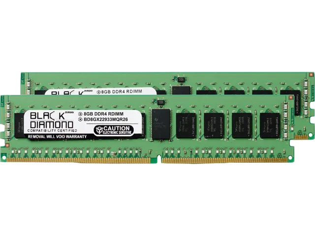 Black Diamond Memory Black Diamond Memory BD8GX22933MQR26 16GB 2x8GB DDR4 2933 ECC Registered server RAM — photo du produit