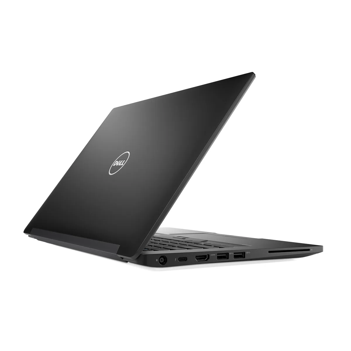 Black Dell Latitude 7490 14 inch laptop closed view