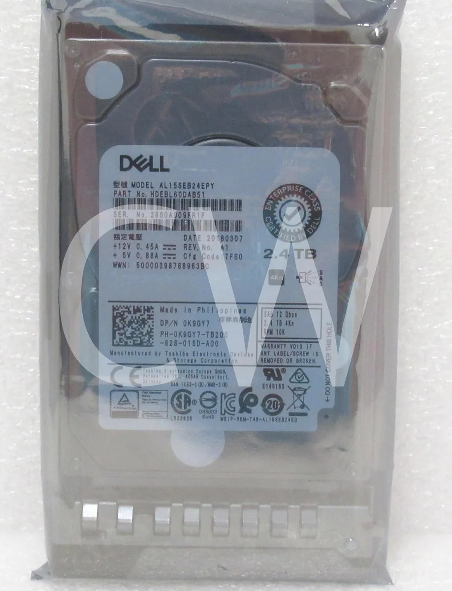 Silver 2.5 inch SAS hard drive in black Gen14 caddy