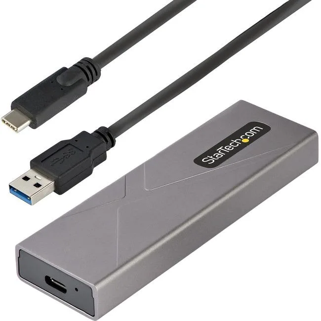 Space Gray aluminium M.2 NVMe SATA enclosure