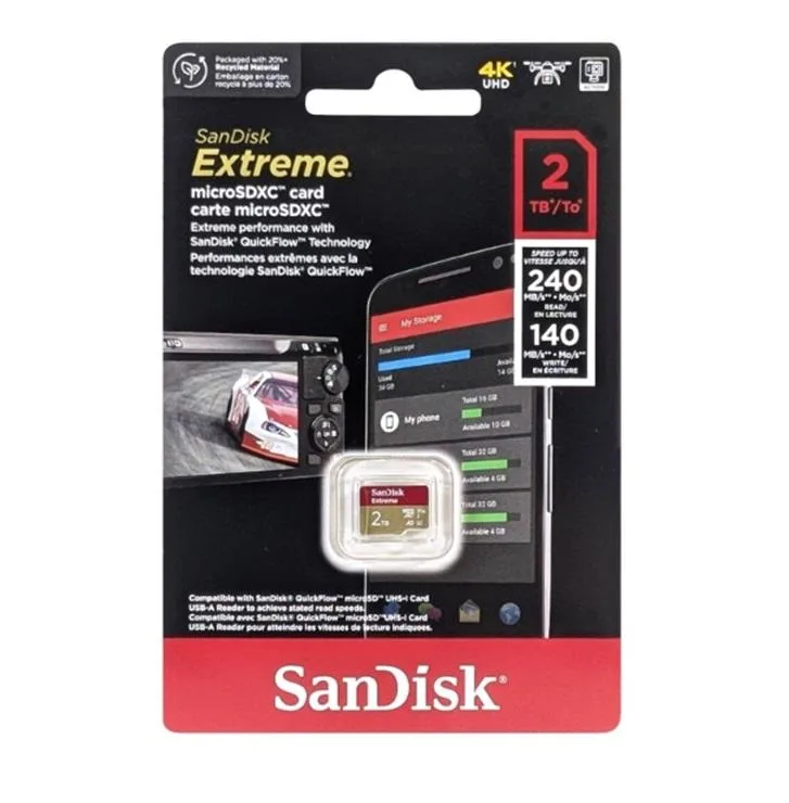 SanDisk SanDisk Extreme 2TB microSDXC SDSQXAV-2T00-GN6MN memory card — foto produk