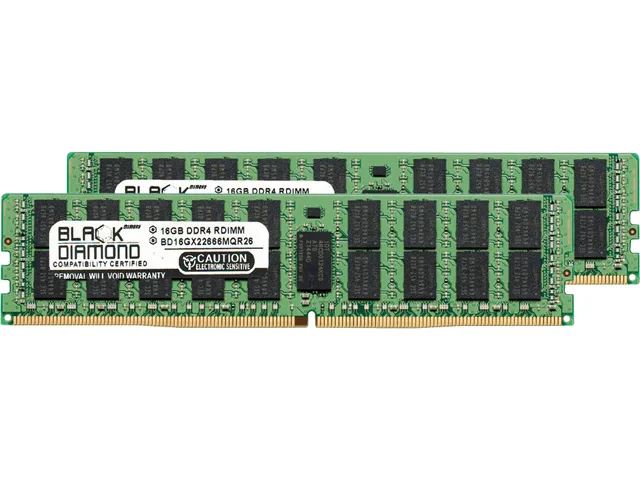 Black Diamond Memory Black Diamond Memory BD16GX22666MQR26 32GB (2×16GB) DDR4 2666 ECC Registered server RAM — product photo