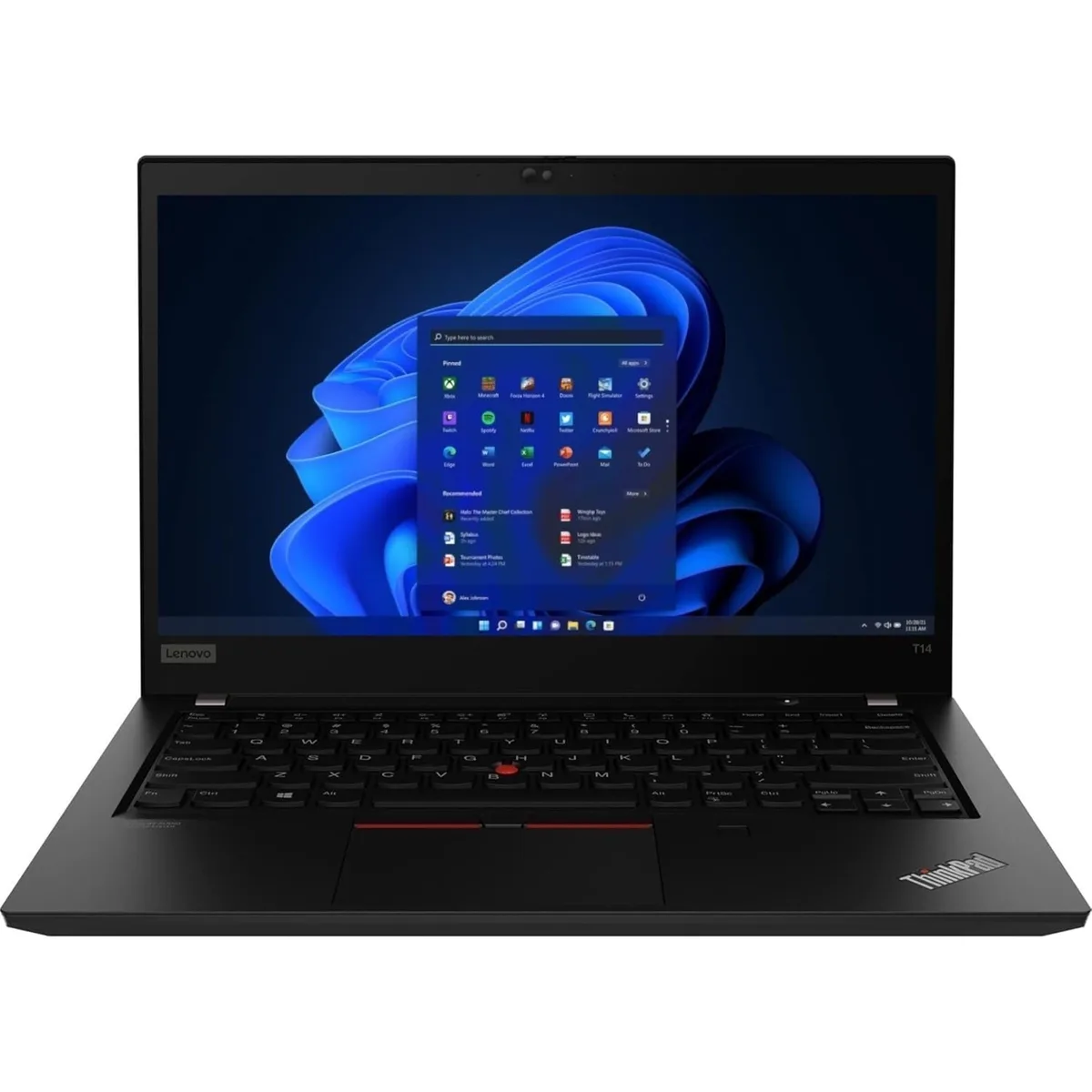 Lenovo Lenovo ThinkPad T14 Gen 2 business laptop 16GB 512GB Core i7-1185G7 3GHz Windows 11 Pro Black — 商品写真