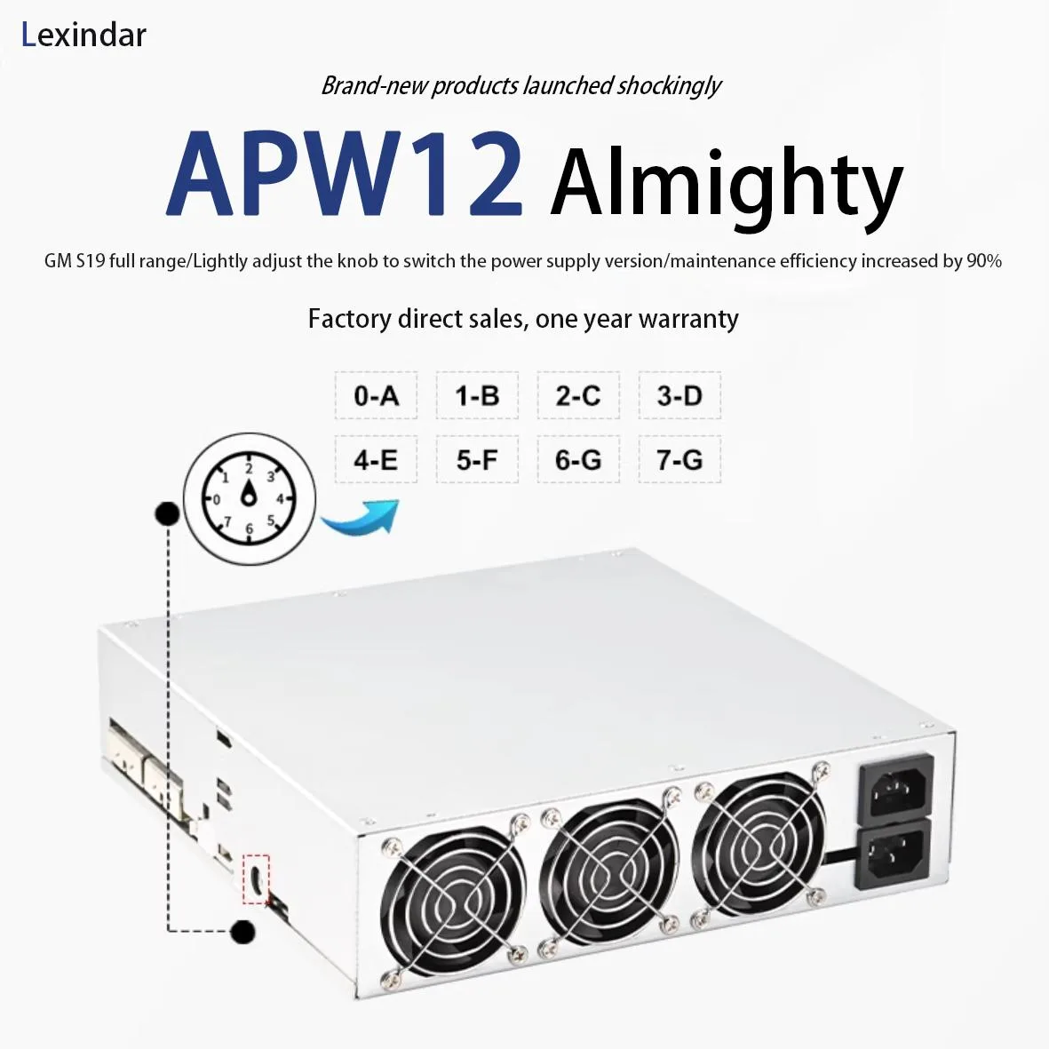 Lexindar Lexindar APW12 4000W server power supply — ภาพสินค้า