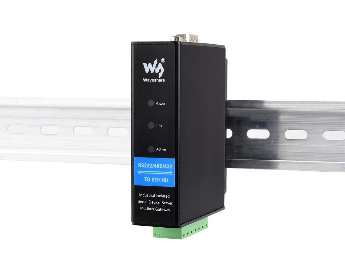 LORDWORLD LORDWORLD RS232/485/422 to Ethernet Rail-Mount Serial Server — foto del prodotto