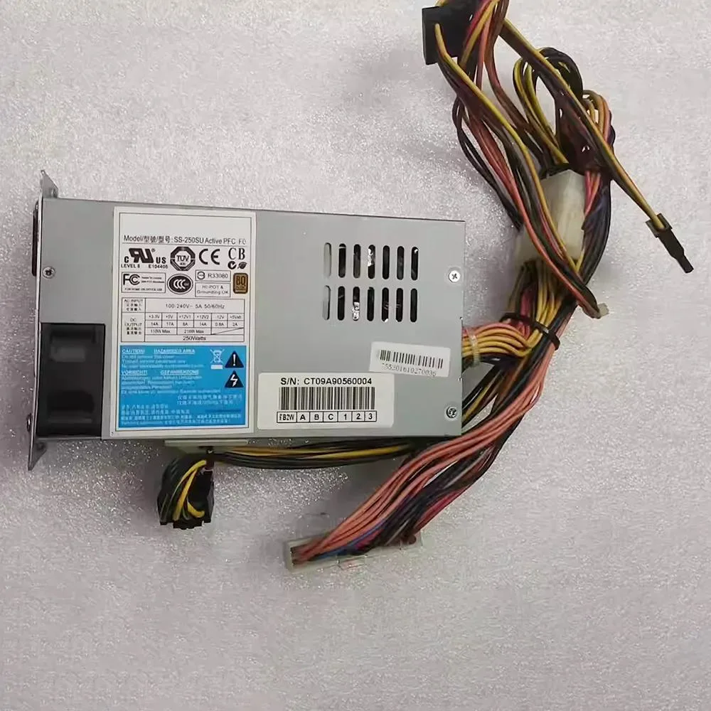 New ATX power supply unit, silver metal case, 250W