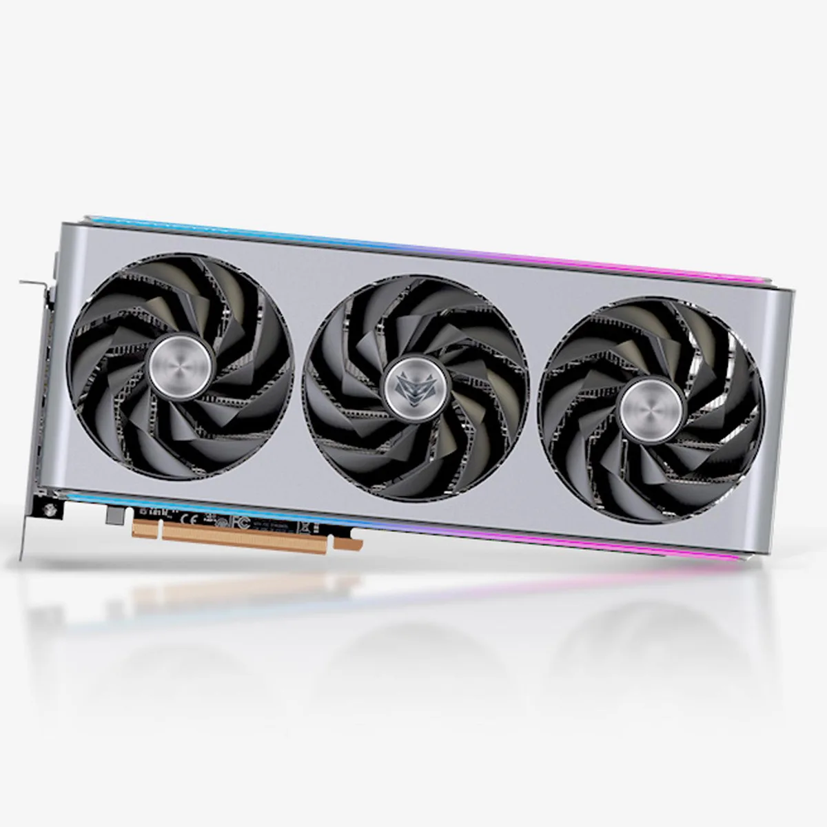 Sapphire NITRO+ Radeon RX 7900 XTX OC 24GB graphics card, silver triple-fan cooler with vapor chamber