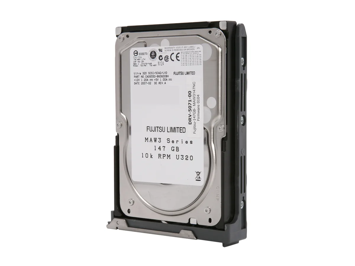 Fujitsu Fujitsu MAW3147NC 147GB 10000 RPM 8MB SCSI Ultra320 80pin 3.5" internal hard drive — 제품 사진