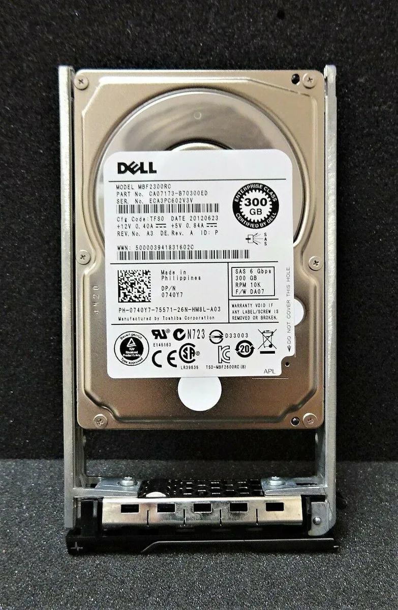 DELL DELL Toshiba 0740Y7 300GB 10000RPM 2.5" SAS 6G HDD — 제품 사진