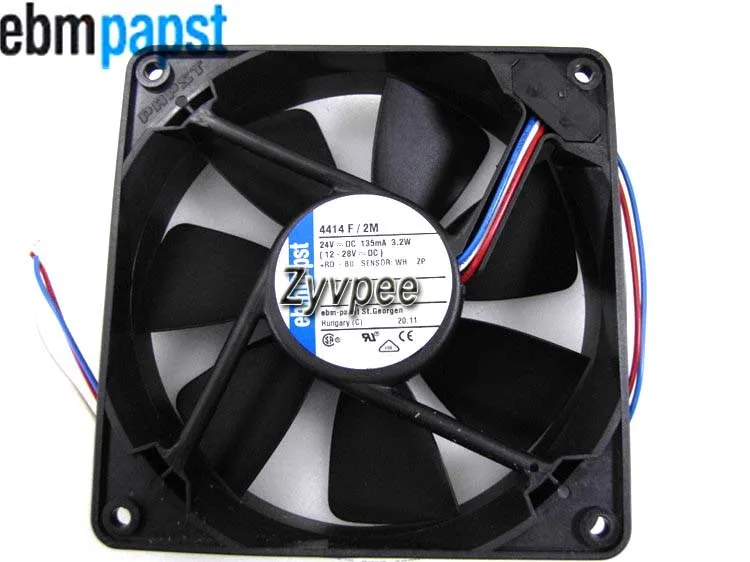 Zyvpee Zyvpee 4414F/2M 120mm 25mm 24V 135mA 3-wire case fan — 商品写真