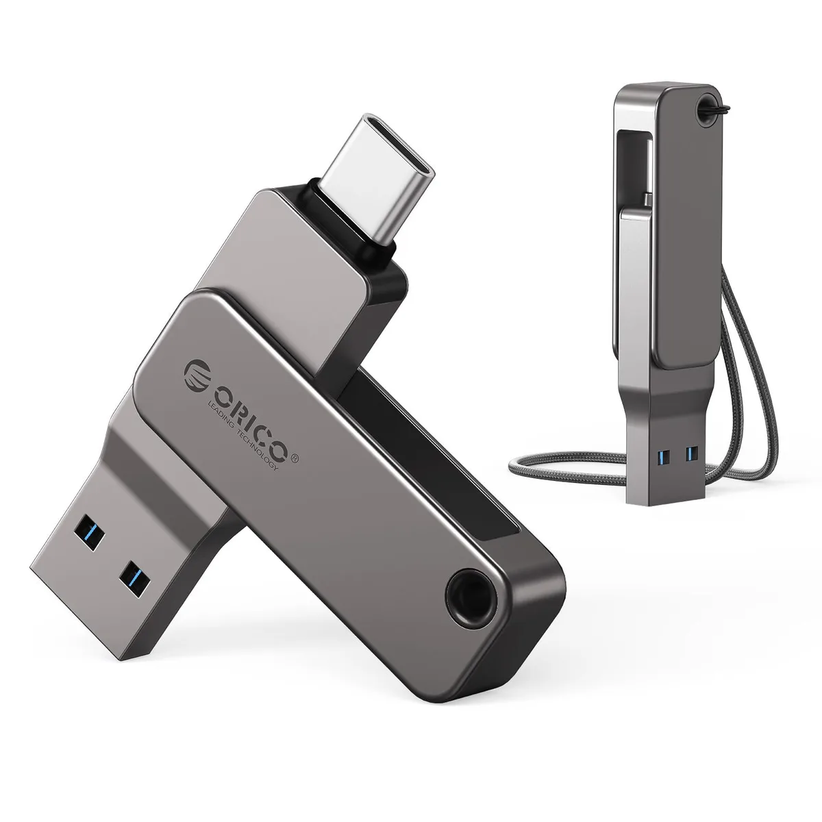 Orico Orico EB05 64GB USB-C & USB-A Flash Drive Grey — صورة المنتج