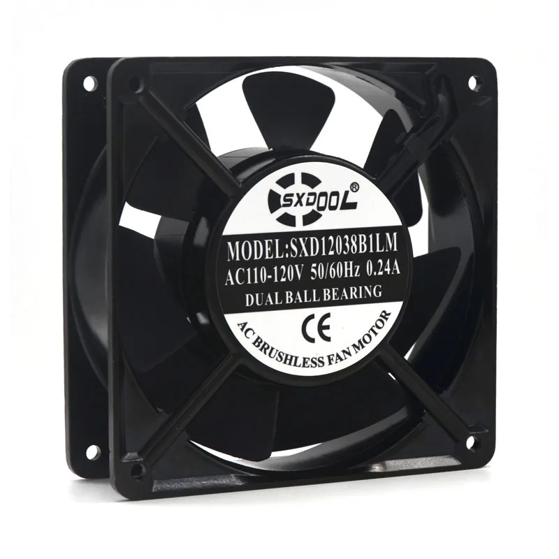 SXDOOL SXDOOL 120mm x 38mm AC Axial Case Fan 115V 110 CFM Dual Ball Bearing — 제품 사진
