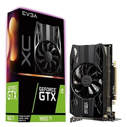 EVGA EVGA GeForce GTX 1660 Ti XC Overclocked 2.75 Slot Extreme Cool 6GB GDDR6 graphics card — product photo