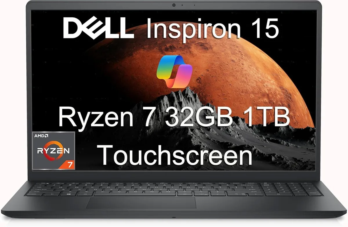 DELL DELL Inspiron 15 Touchscreen Business Laptop 15.6" FHD Ryzen 7 7730U 32GB 1TB NVMe — Produktfoto