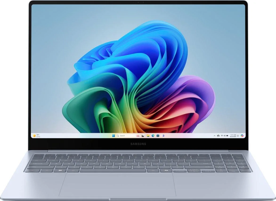 Sapphire Blue 16 inch AMOLED touchscreen laptop closed view