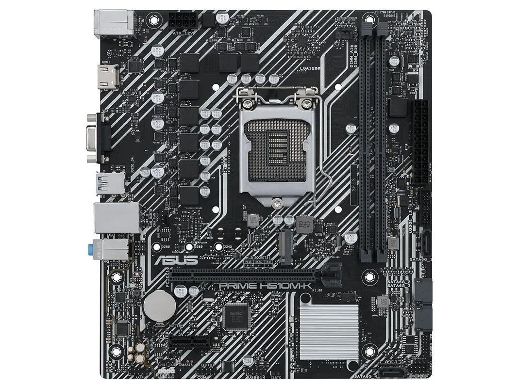 Green Micro ATX motherboard with silver CPU socket and four black DDR4 slots