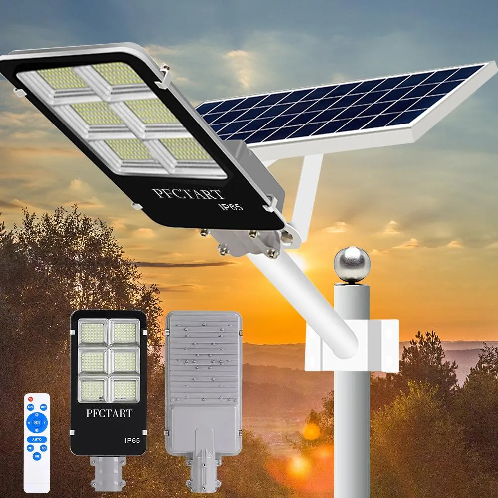 PFCTART PFCTART Solar Street Light 400W 15000lm 1075 LED 6000K Remote — fotografia produktu