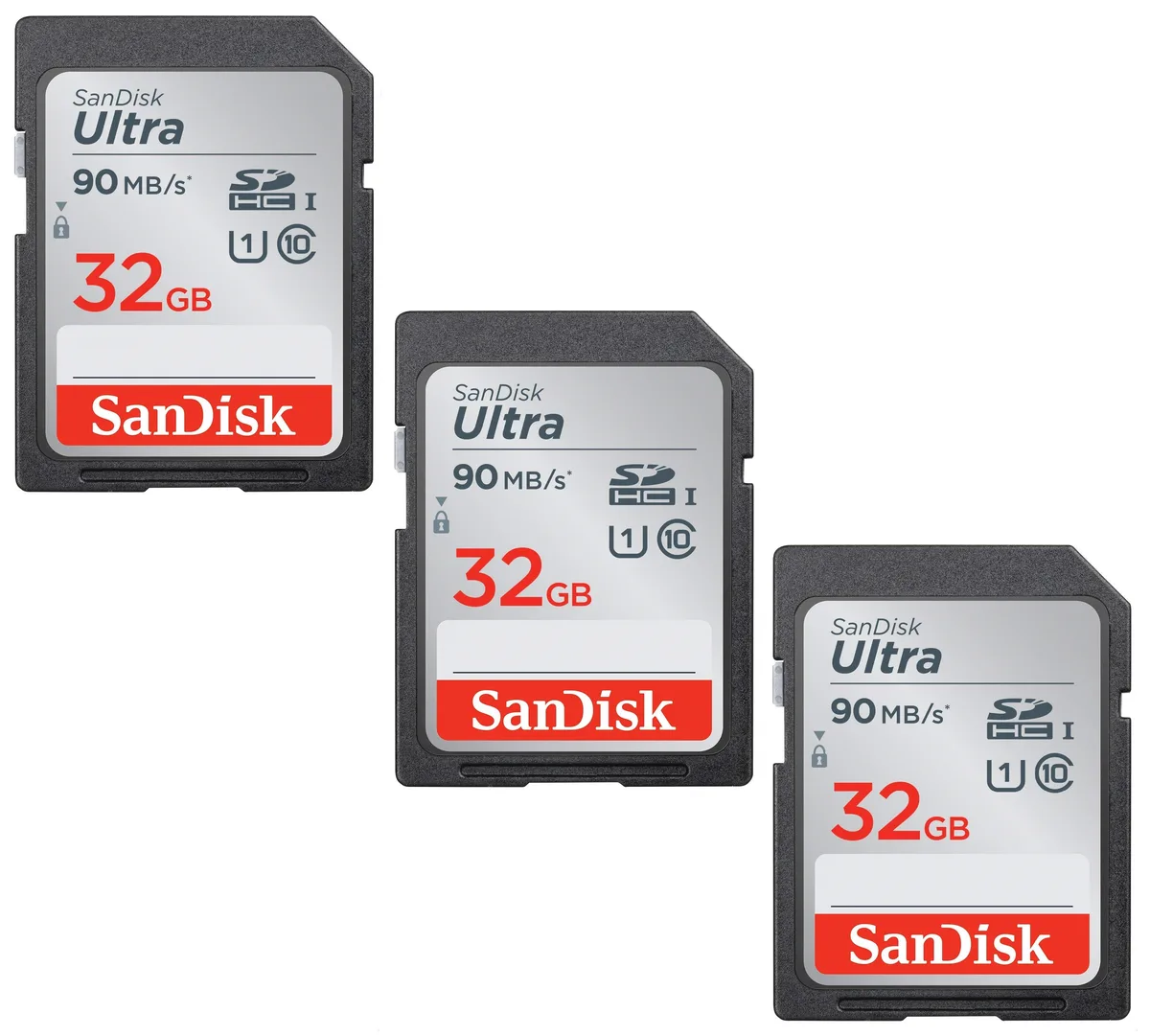 SanDisk SanDisk Ultra 32GB SDHC Class 10 3-pack — תמונת המוצר
