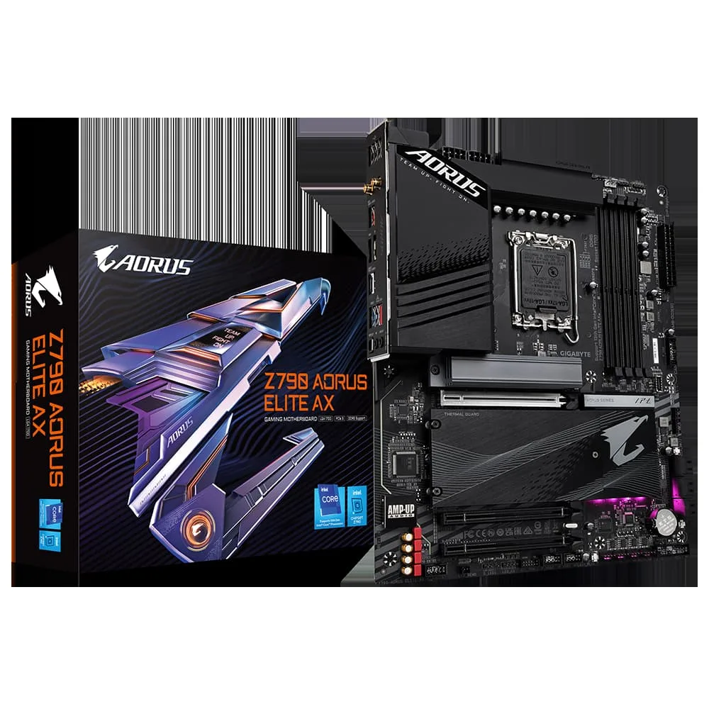 GIGABYTE GIGABYTE Z790 AORUS ELITE AX DDR5 WIFI 6E 2.5GB Lan LGA1700 Intel motherboard — photo du produit