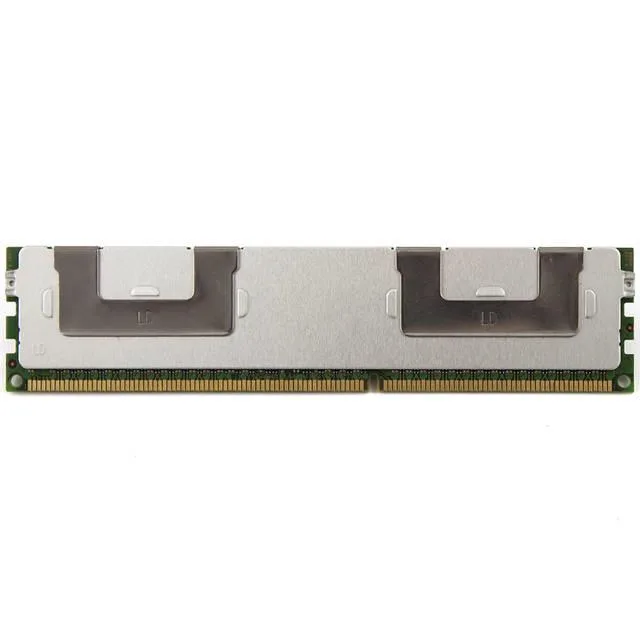 Four green 240-pin DDR3 server memory modules with black chips