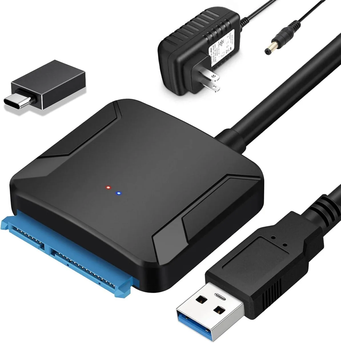 Bailink Bailink SATA to USB 3.0 Adapter for 2.5" 3.5" SSD HDD with 12V Power Adapter — 商品照片