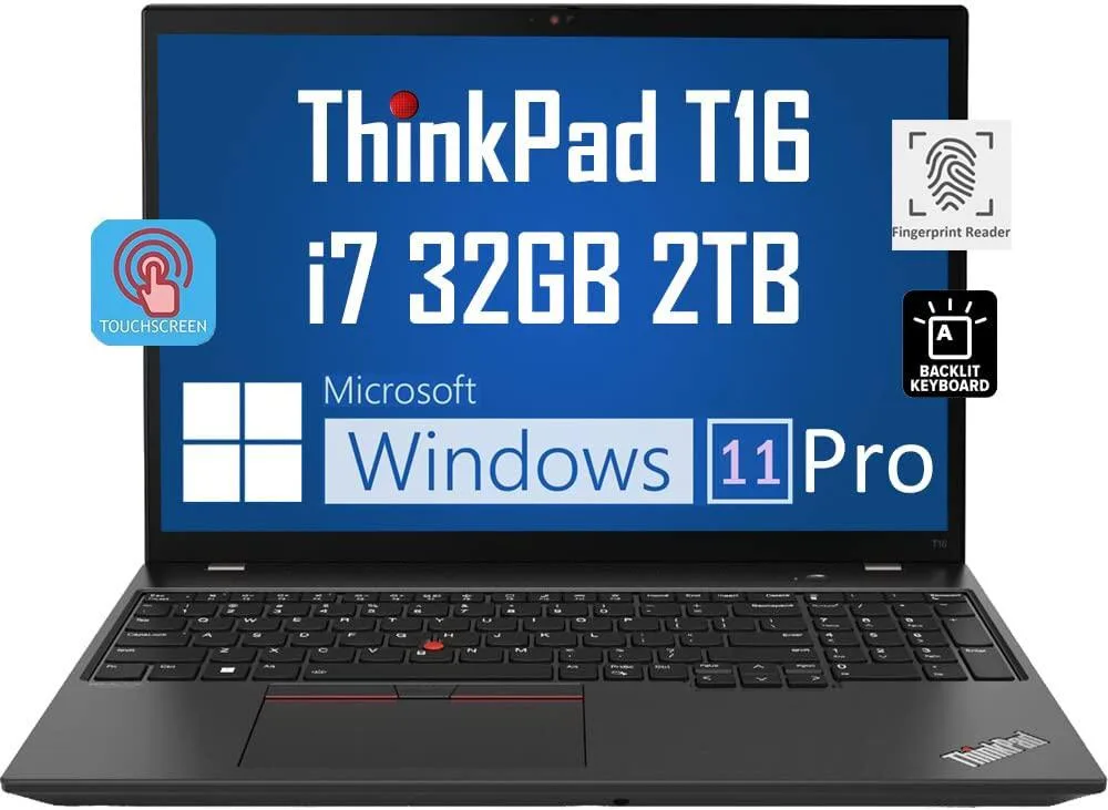 Lenovo Lenovo ThinkPad T16 16" Touchscreen i7-1260P 32GB 2TB Business Laptop — صورة المنتج