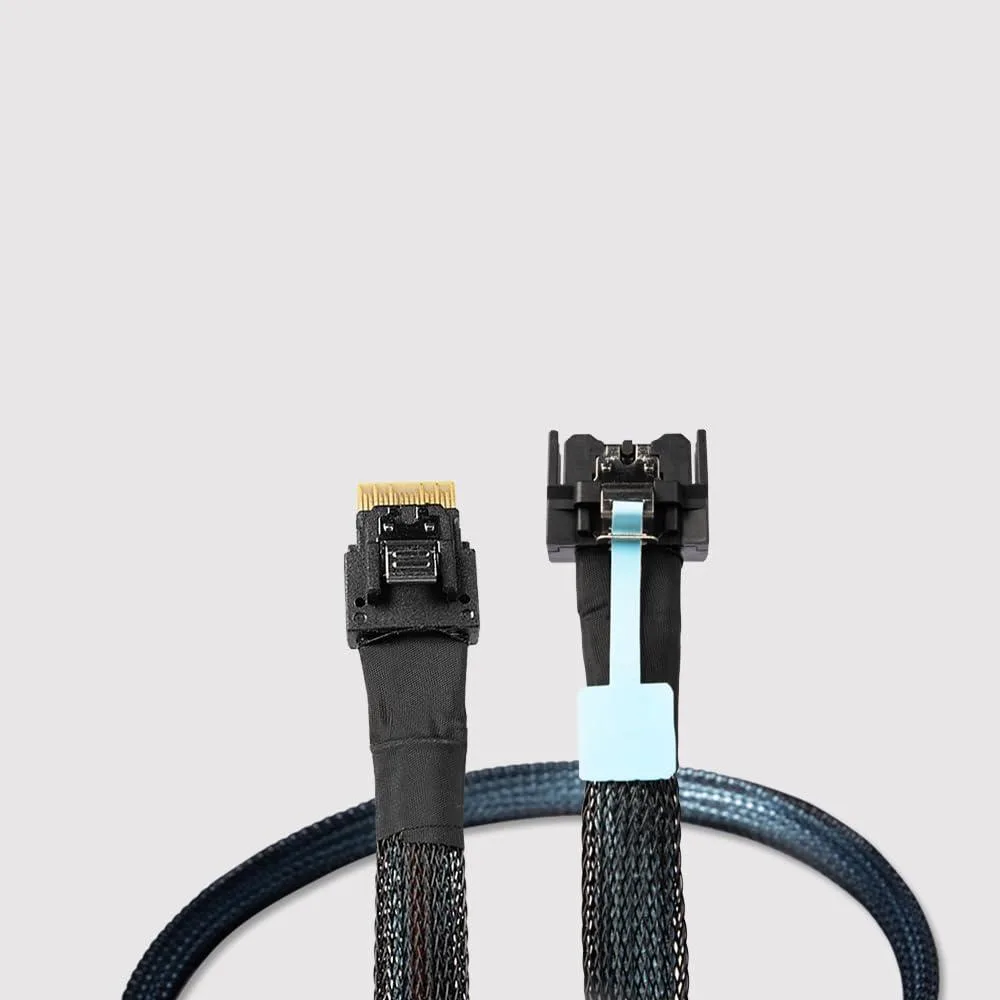 LORDWORLD LORDWORLD MB403L-B MCIO 4i SFF-TA-1016 to SlimSAS 4i SFF-8654 Cable 0.5m — product photo