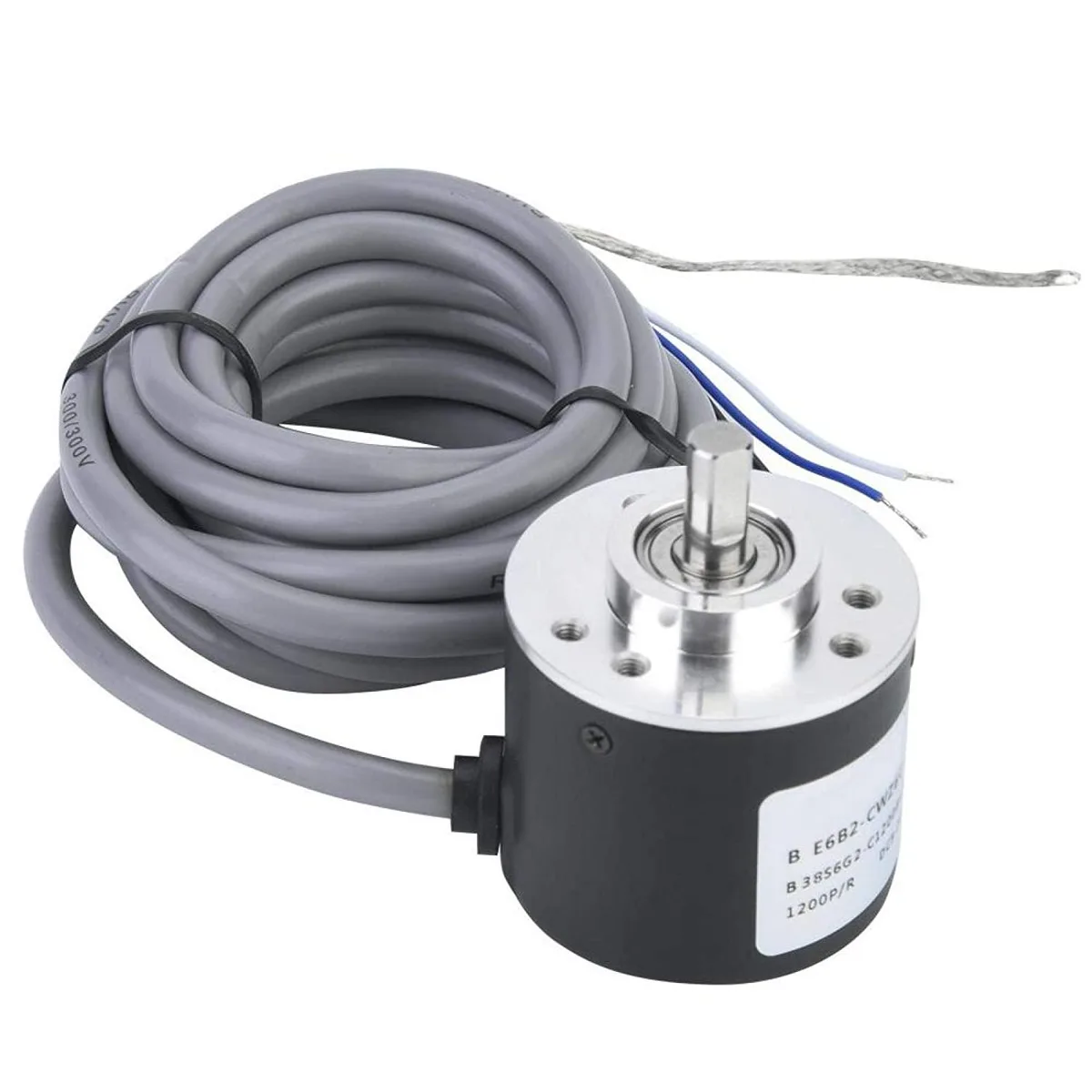 Small 38 mm metal encoder with 2 m cable, stainless spindle, alloy shell