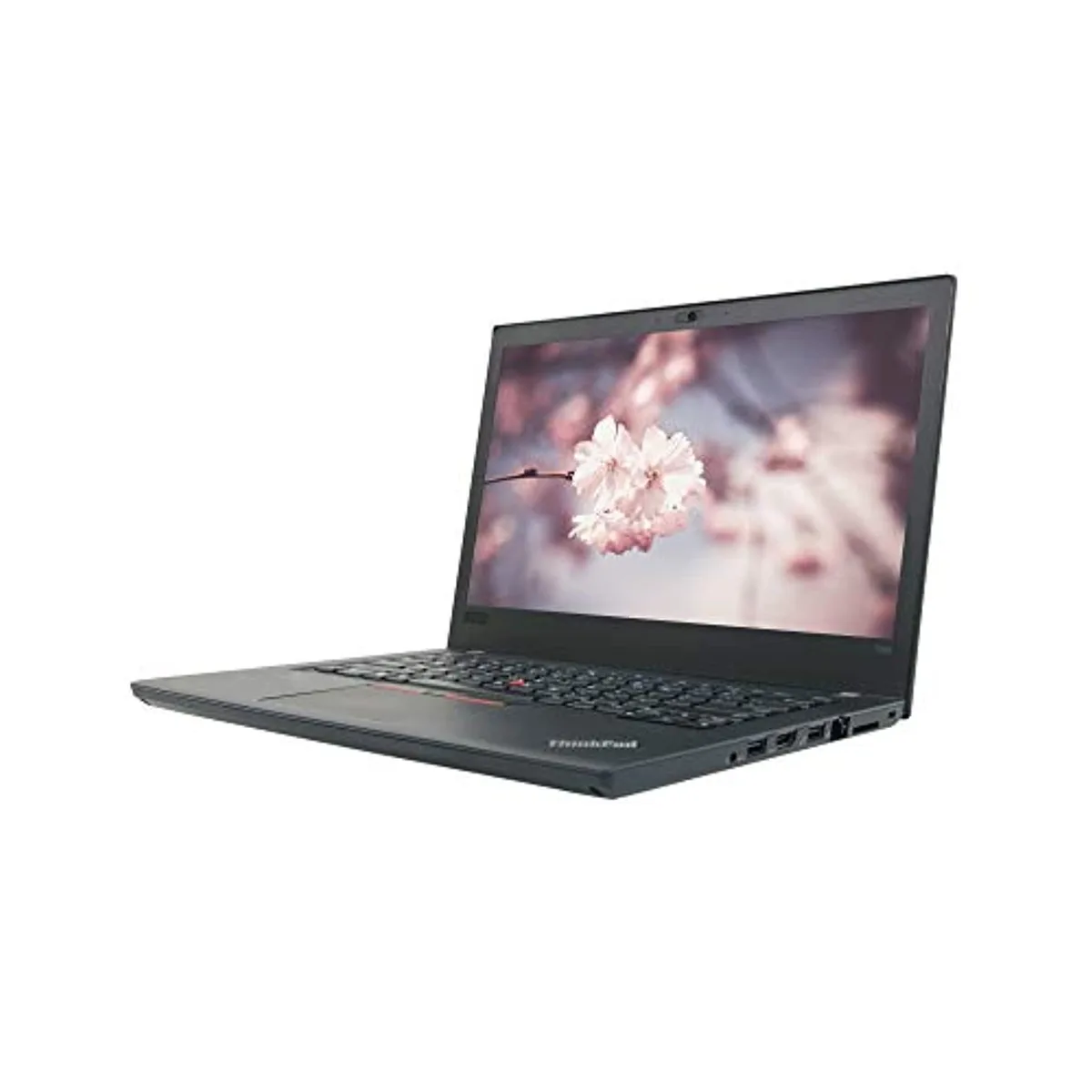 Black 14 inch ThinkPad T480 laptop with matte finish, closed lid