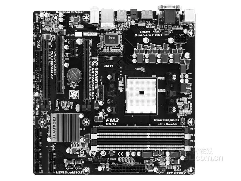 GIGABYTE GIGABYTE GA-F2A75M-D3H rev.1.2 AMD motherboard — photo du produit