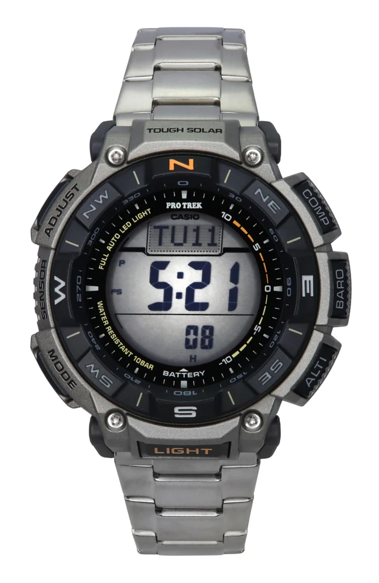 CASIO CASIO PRO TREK PRG-340T-7 Bio-Based Resin Titanium Solar Watch — product photo