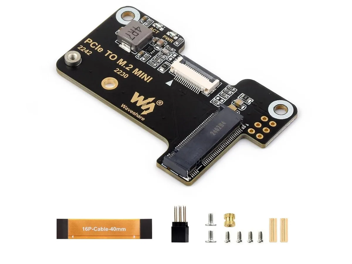 LORDWORLD LORDWORLD PCIe to M.2 Mini Adapter Board for Raspberry Pi 5 — produkto nuotrauka