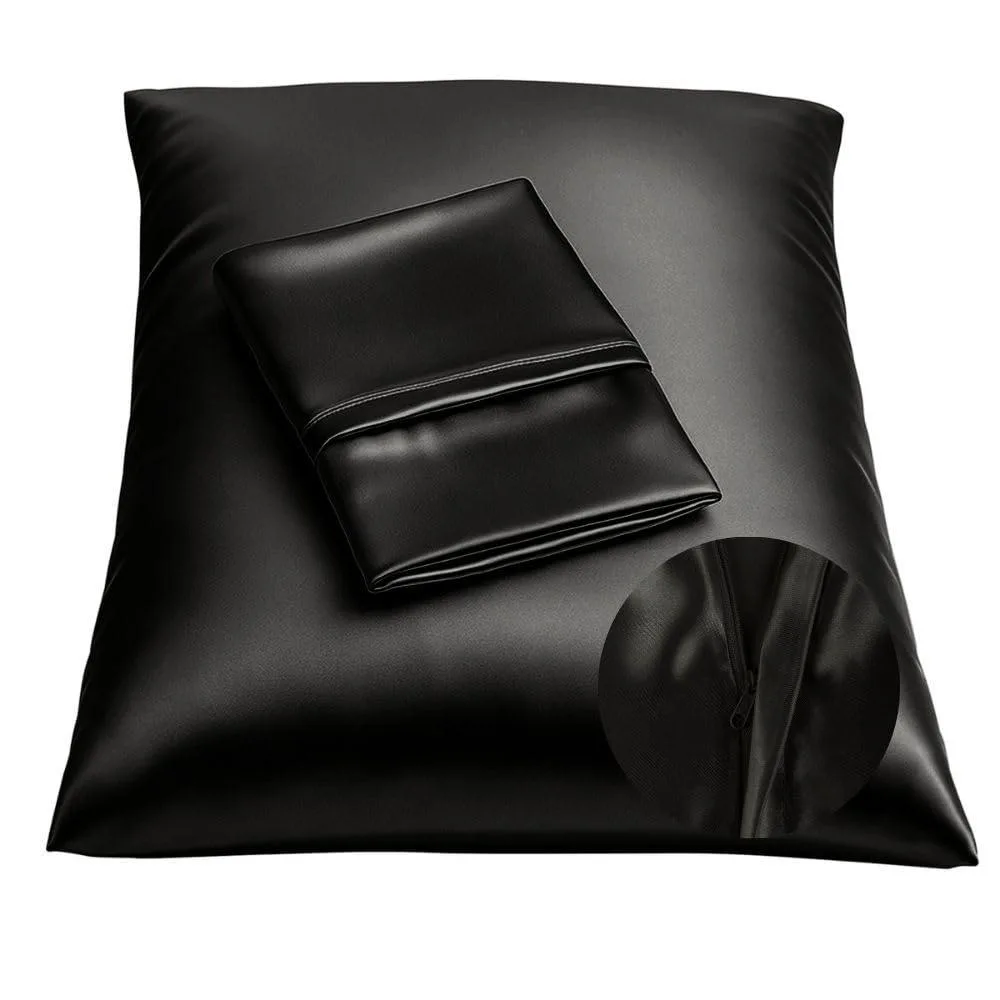 BLISSFORD 4100SBLK2 Black Satin Pillowcase 2 Pack — 商品照片