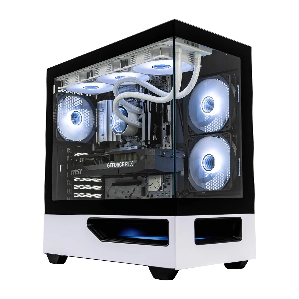 Raidmax Raidmax H200 Air Tunnel PC Case, 238mm Wide Body, 5x 120mm ARGB Fans, Bottom Airflow Tunnel, Tempered Glass — photo du produit