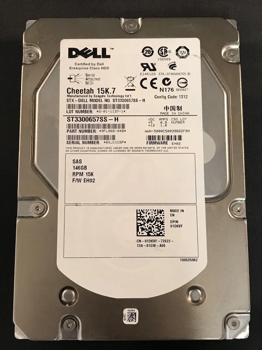DELL DELL ST3300657SS-H 146GB 3.5" SAS 15000RPM internal hard drive — foto del producto