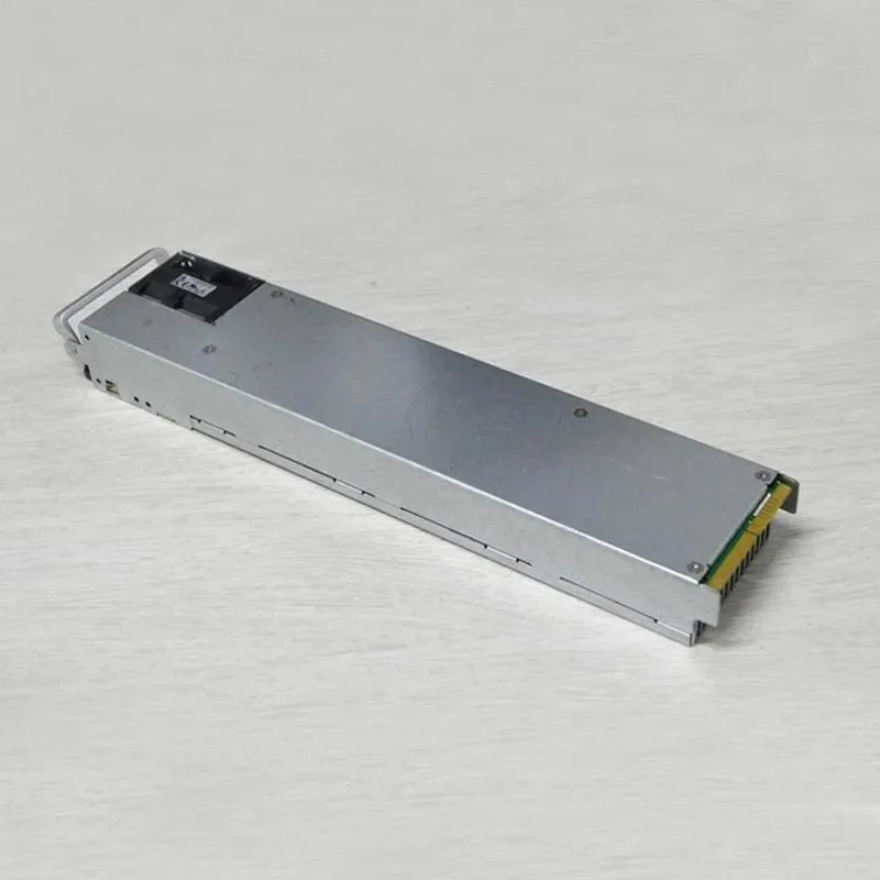 Rectangular black ATX power supply with cooling fan visible