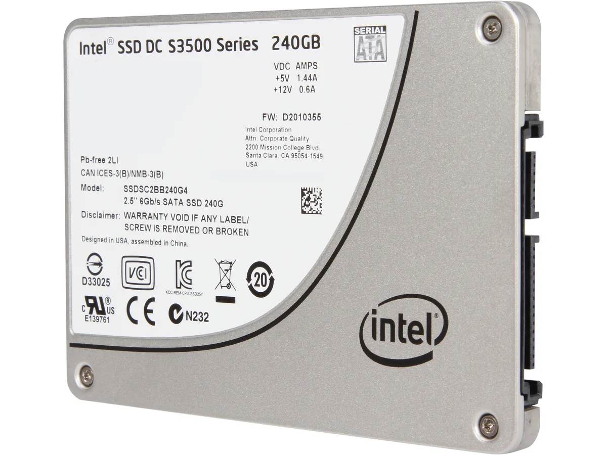 Intel Intel SSDSC2BB240G401 DC S3500 2.5" 240GB SATA enterprise SSD — photo du produit