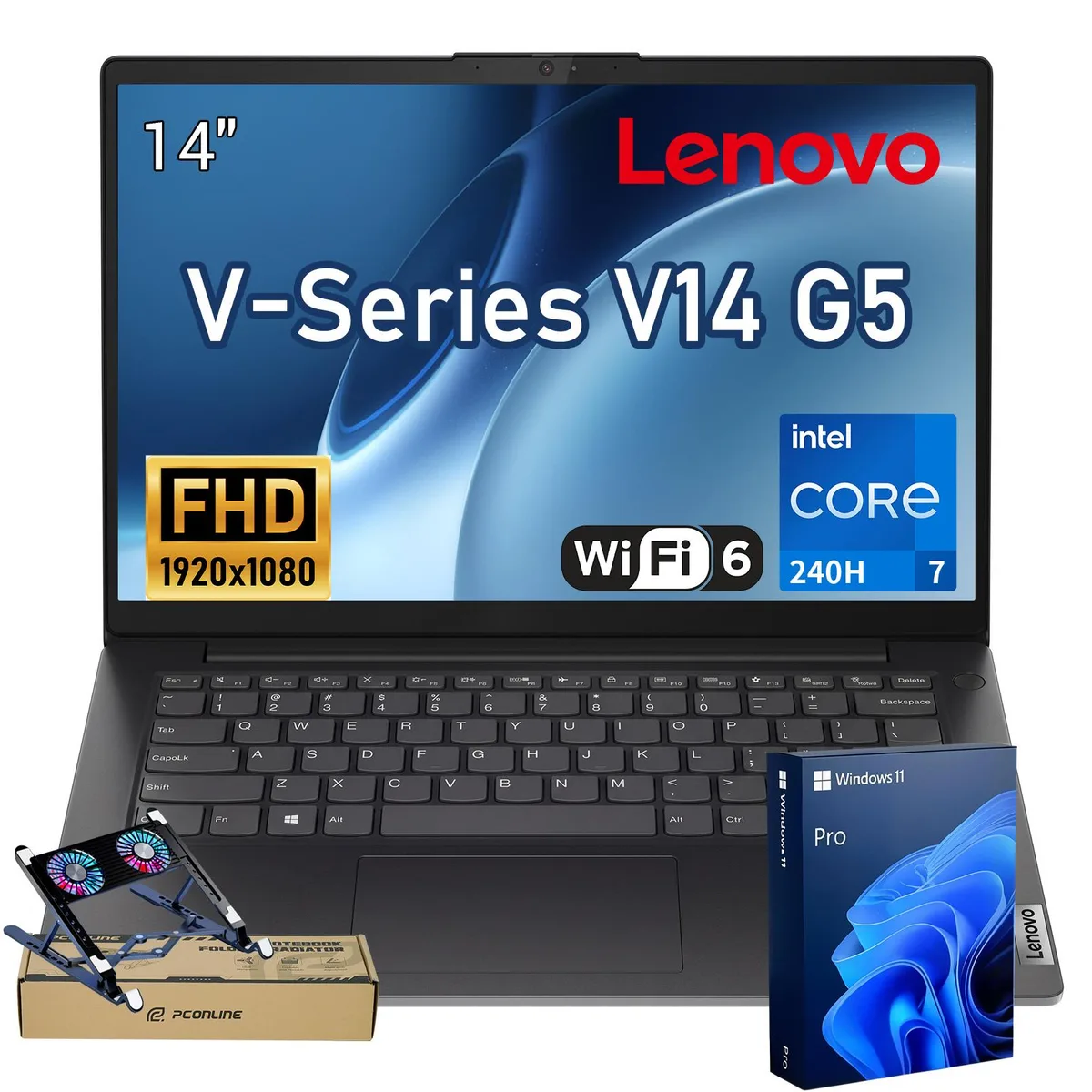 Lenovo Lenovo V14 Gen 5 laptop Intel Core 7 240H 24GB DDR5 1TB SSD 14 FHD — product photo