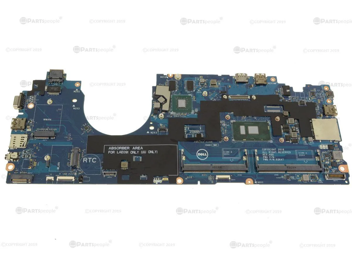 Dell Latitude 5580 motherboard with i5-7300U and Nvidia 930MX